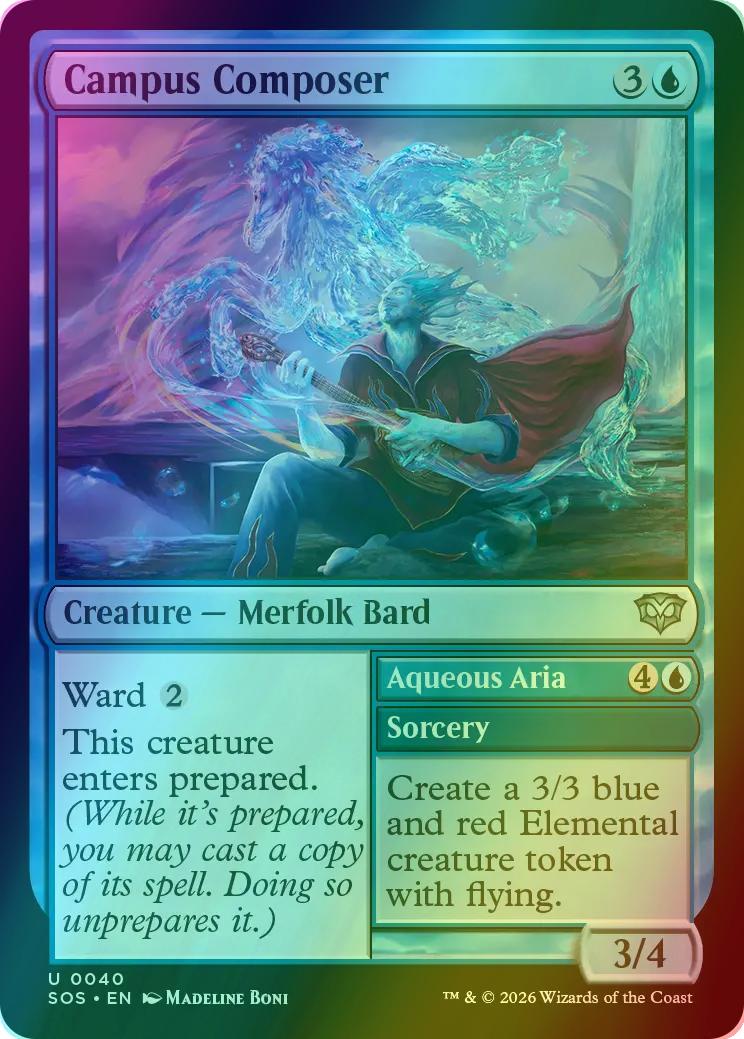 Campus Composer // Aqueous Aria [40] [Secrets of Strixhaven] [Foil]