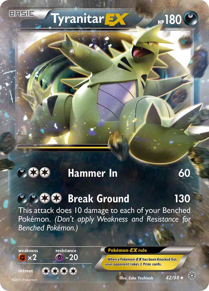 Tyranitar-EX - 42/98 - Rare Holo EX [xy7-42] [Ultra]