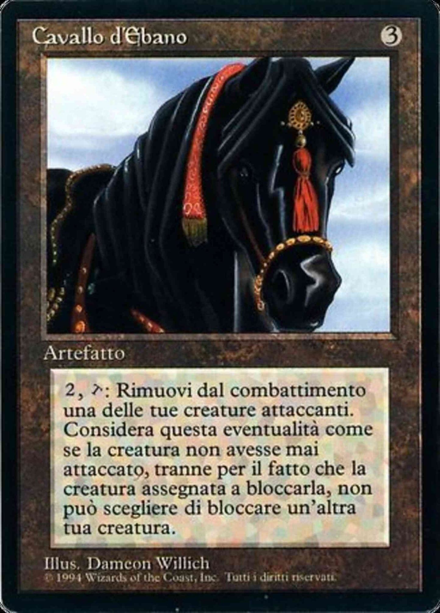 Ebony Horse - Italian [247] [Foreign Black Border: Italian] [Non-Foil]
