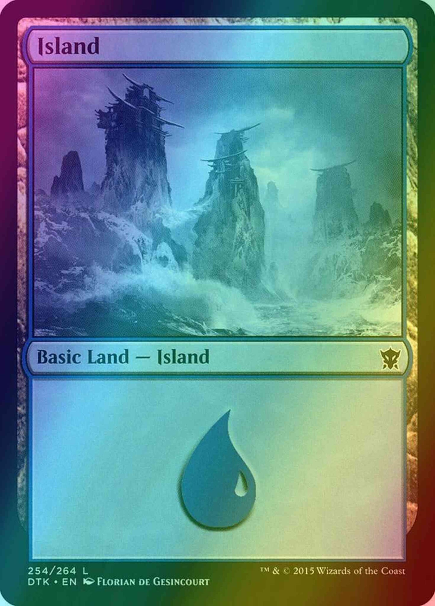Island [254] [Dragons Of Tarkir] [Foil]