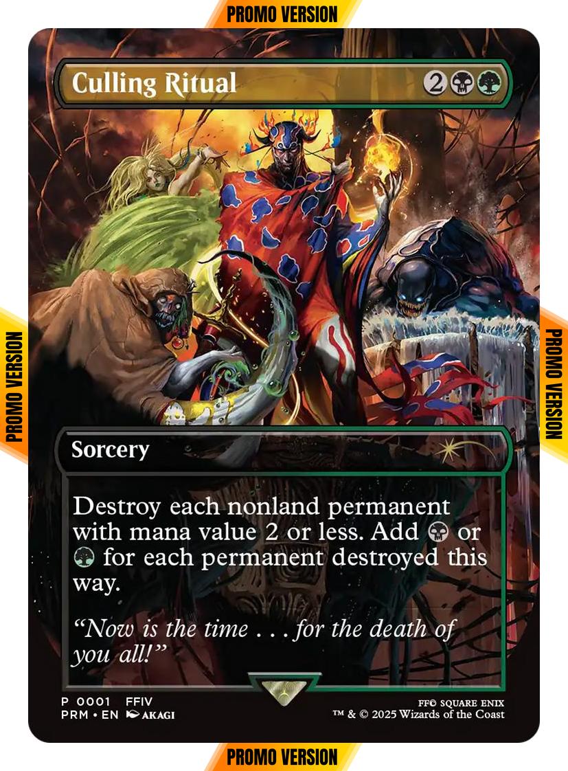 Culling Ritual [4] [Borderless] [FFIV] [Commander Party] [Wizards Play Network 2025] [Non-Foil]