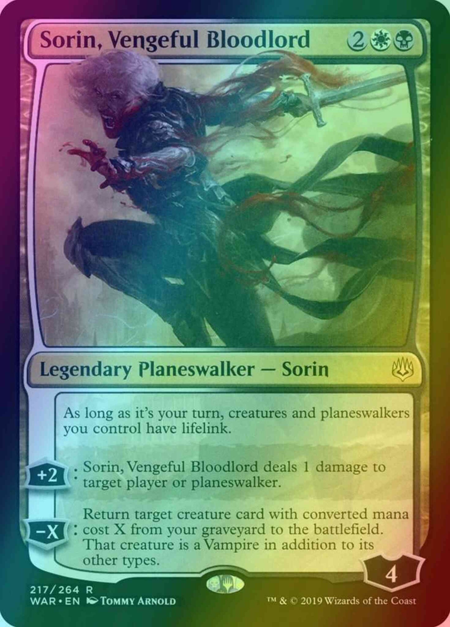 Sorin, Vengeful Bloodlord [217] [War of the Spark] [Foil]