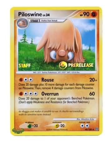 Piloswine - 46/100 - Promo [Prerelease] [Staff] [DP7MSP-46] [Non-Holo]