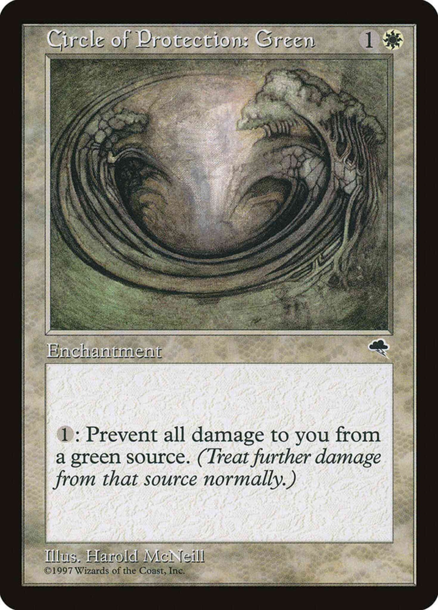 Circle of Protection: Green [10] [Tempest] [Non-Foil]