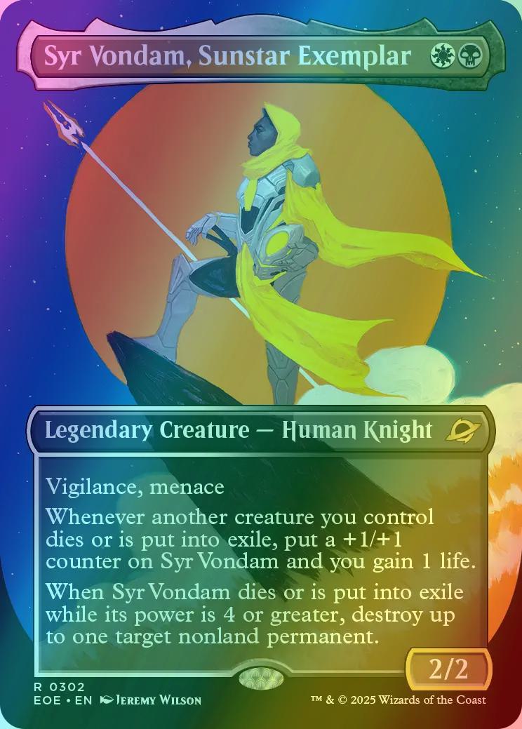 Syr Vondam, Sunstar Exemplar [302] [Borderless] [Triumphant] [Edge of Eternities] [Foil]