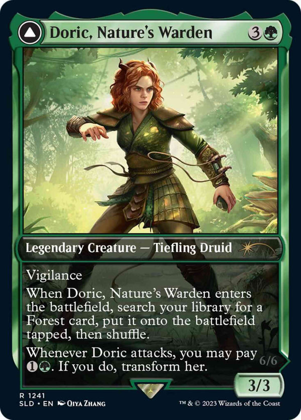 Doric, Nature's Warden // Doric, Owlbear Avenger [1241] [Honor Among Thieves] [Secret Lair Drop] [Non-Foil]