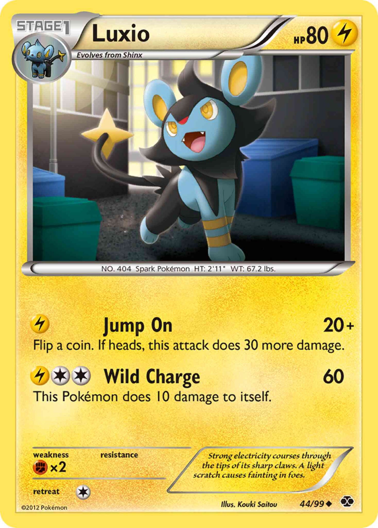 Luxio - 44/99 - Uncommon [bw4-44] [Reverse Holo]