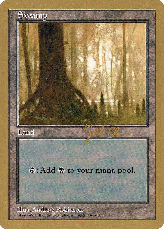 Swamp [js441] [Jakub Slemr] [Large Tree at Left] [World Championship Decks 1997] [Non-Foil]