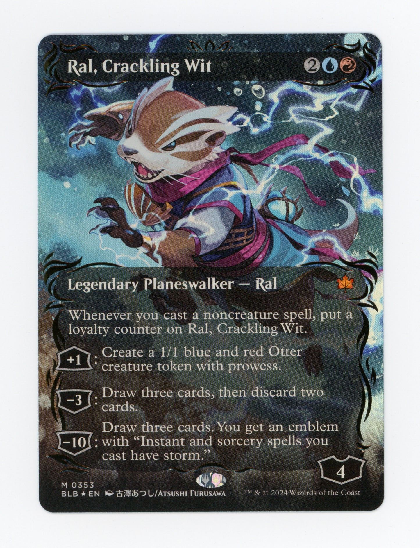 Ral, Crackling Wit — Borderless|Anime|Raised Foil — ID 18558