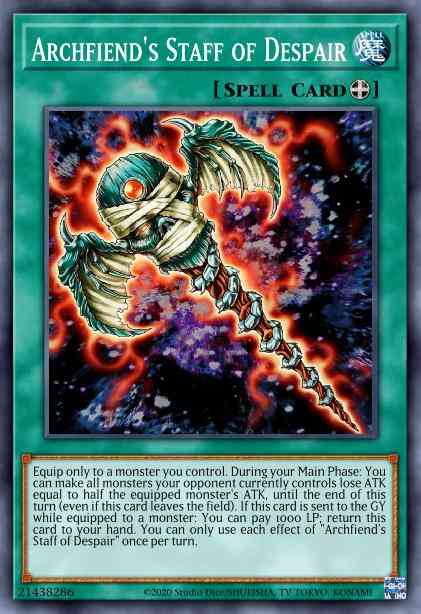 Archfiend's Staff of Despair - BLVO-EN063 - Common - 1st Edition