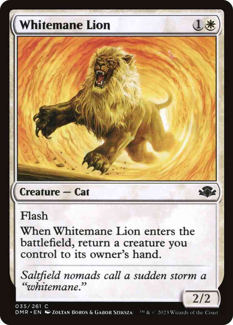 Whitemane Lion [35] [Dominaria Remastered] [Non-Foil]