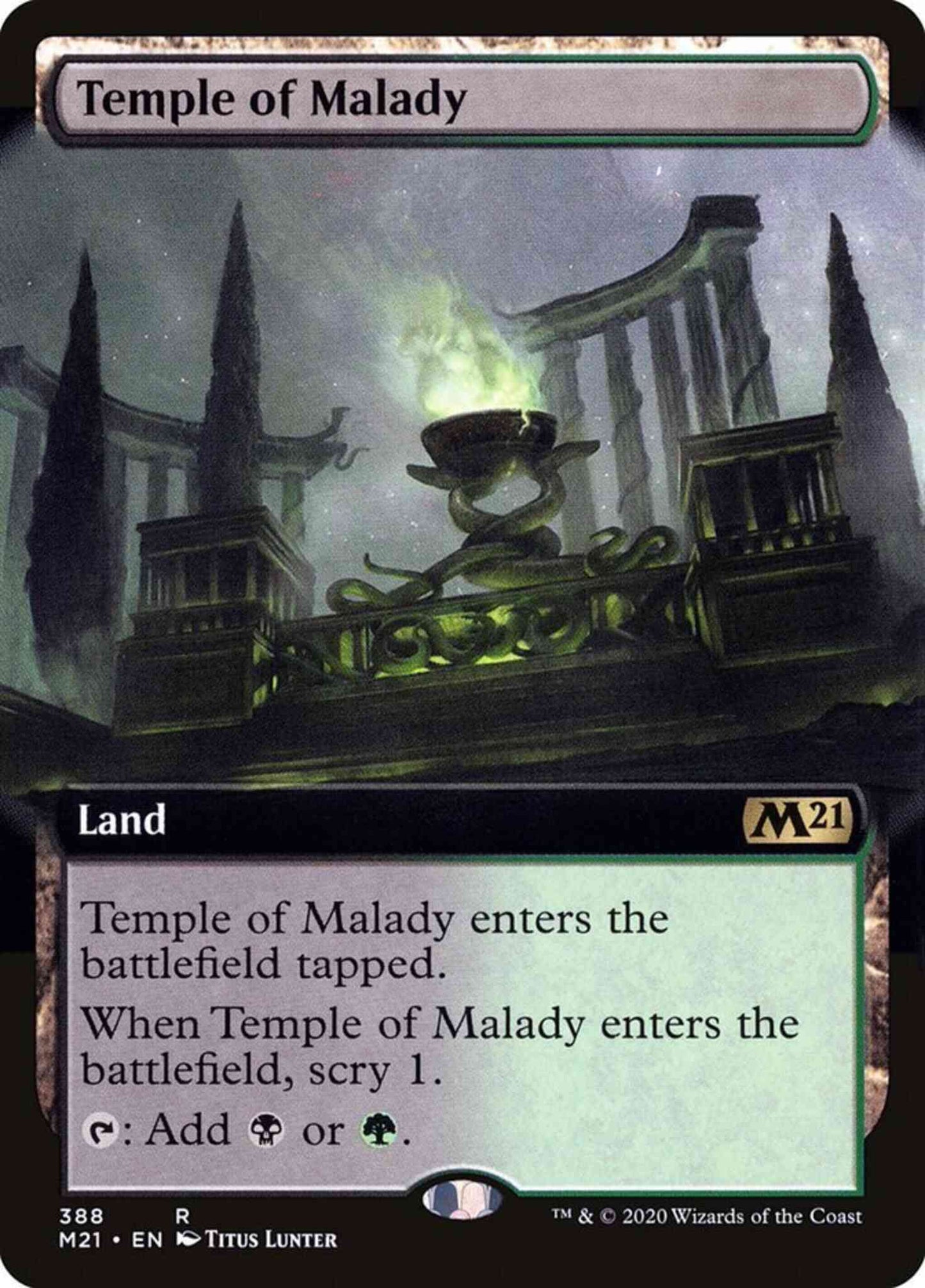 Temple of Malady [388] [Extended Art] [Core Set 2021] [Non-Foil]