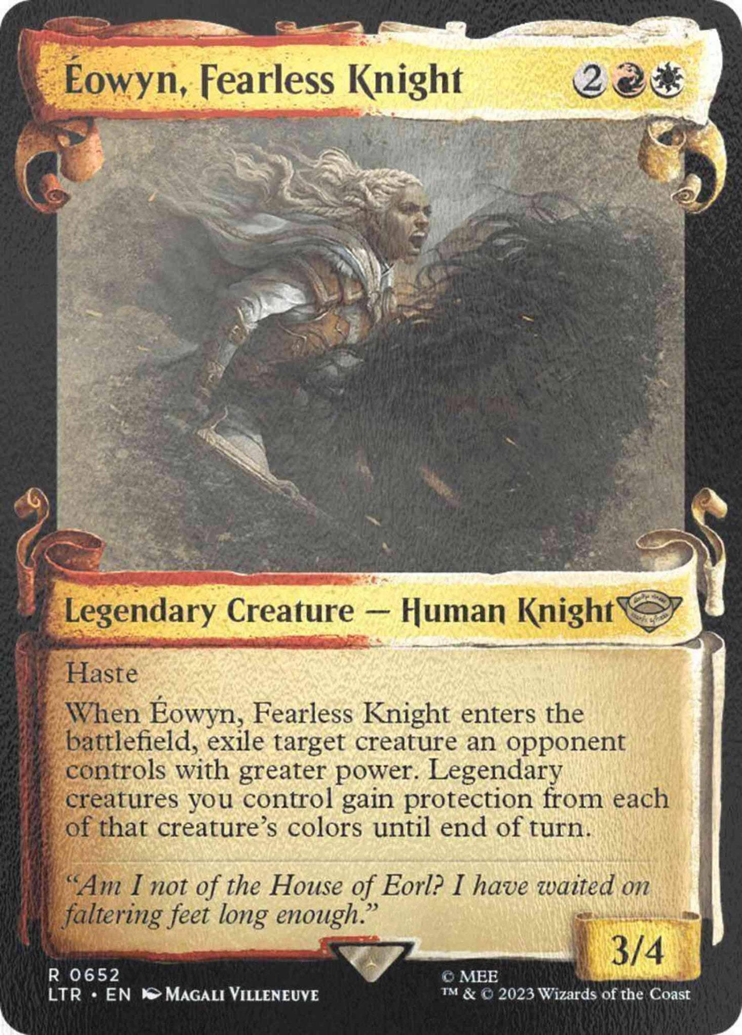 Éowyn, Fearless Knight [652] [Scrolls Showcase] [The Lord of the Rings: Tales of Middle-earth] [Silver Foil]