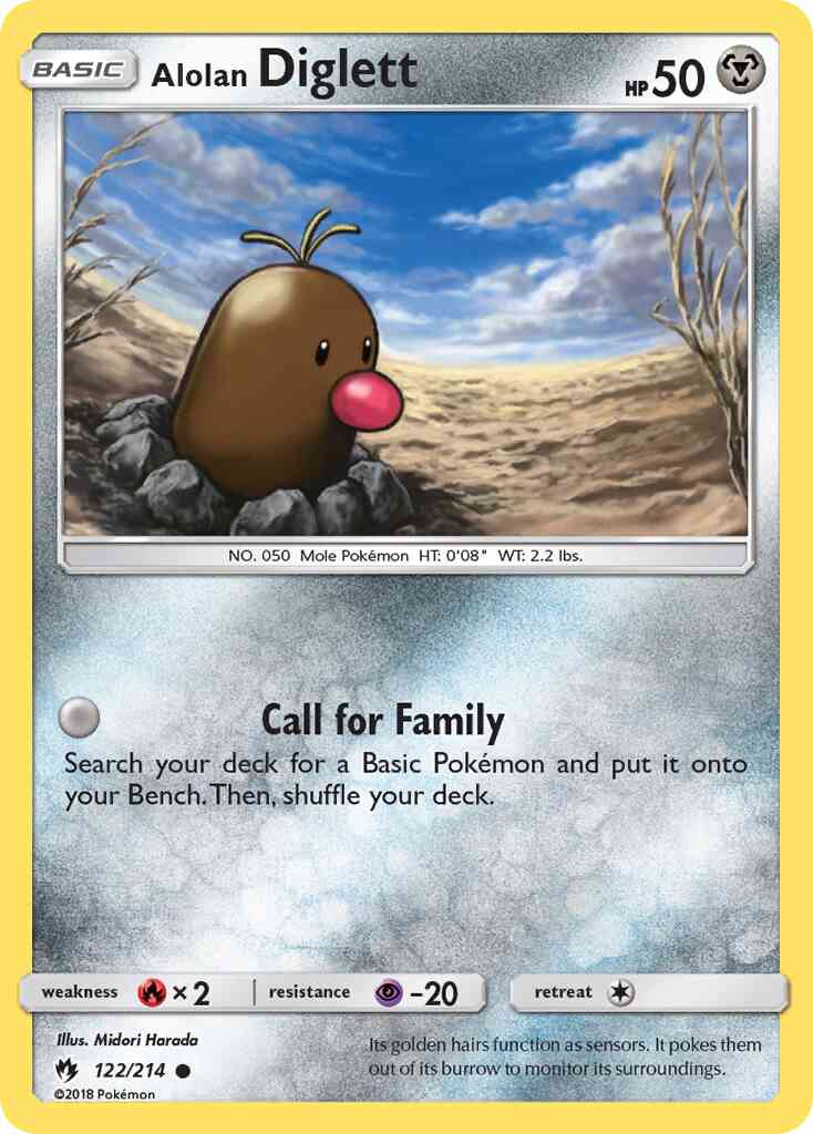 Alolan Diglett - 122/214 - Common [sm8-122] [Reverse Holo]