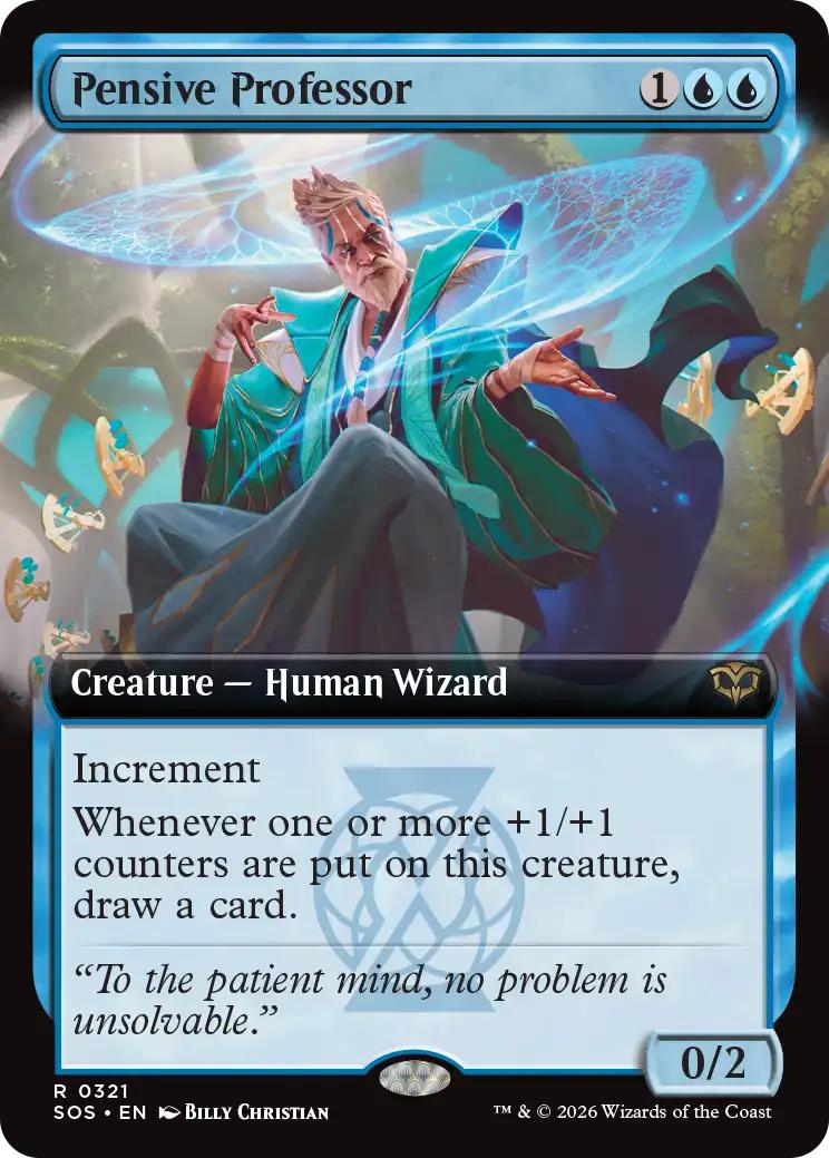 Pensive Professor [321] [Extended Art] [Secrets of Strixhaven] [Non-Foil]