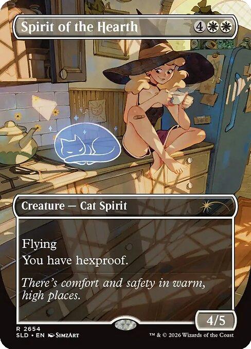 Spirit of the Hearth [2654] [Borderless] [Witch's Familiar] [Secret Lair Drop] [Non-Foil]