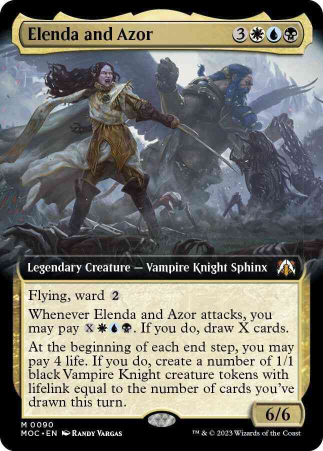 Elenda and Azor [90] [Extended Art] [March of the Machine: Commander] [Non-Foil]