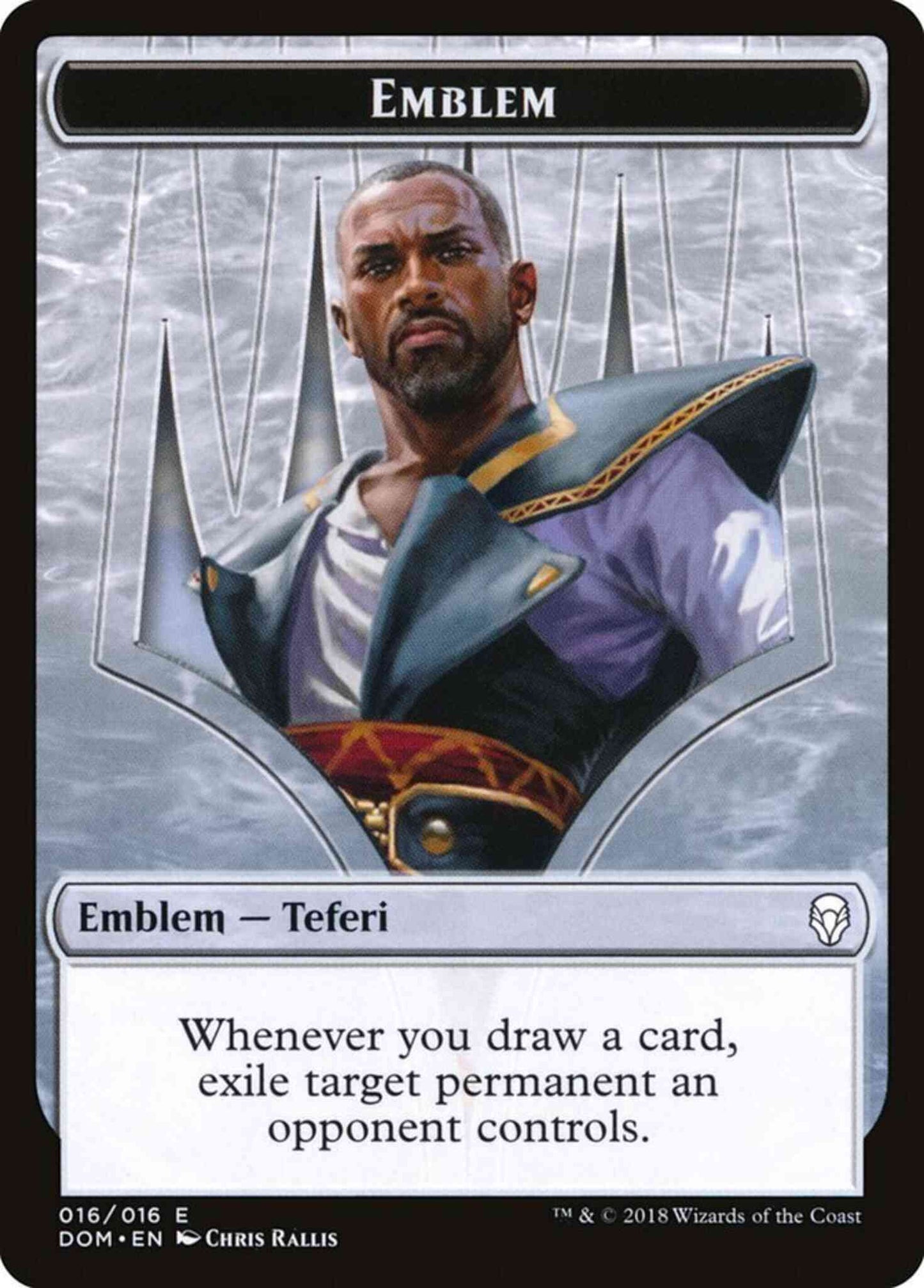 Teferi, Hero of Dominaria Emblem [16] [Dominaria Tokens] [Non-Foil]