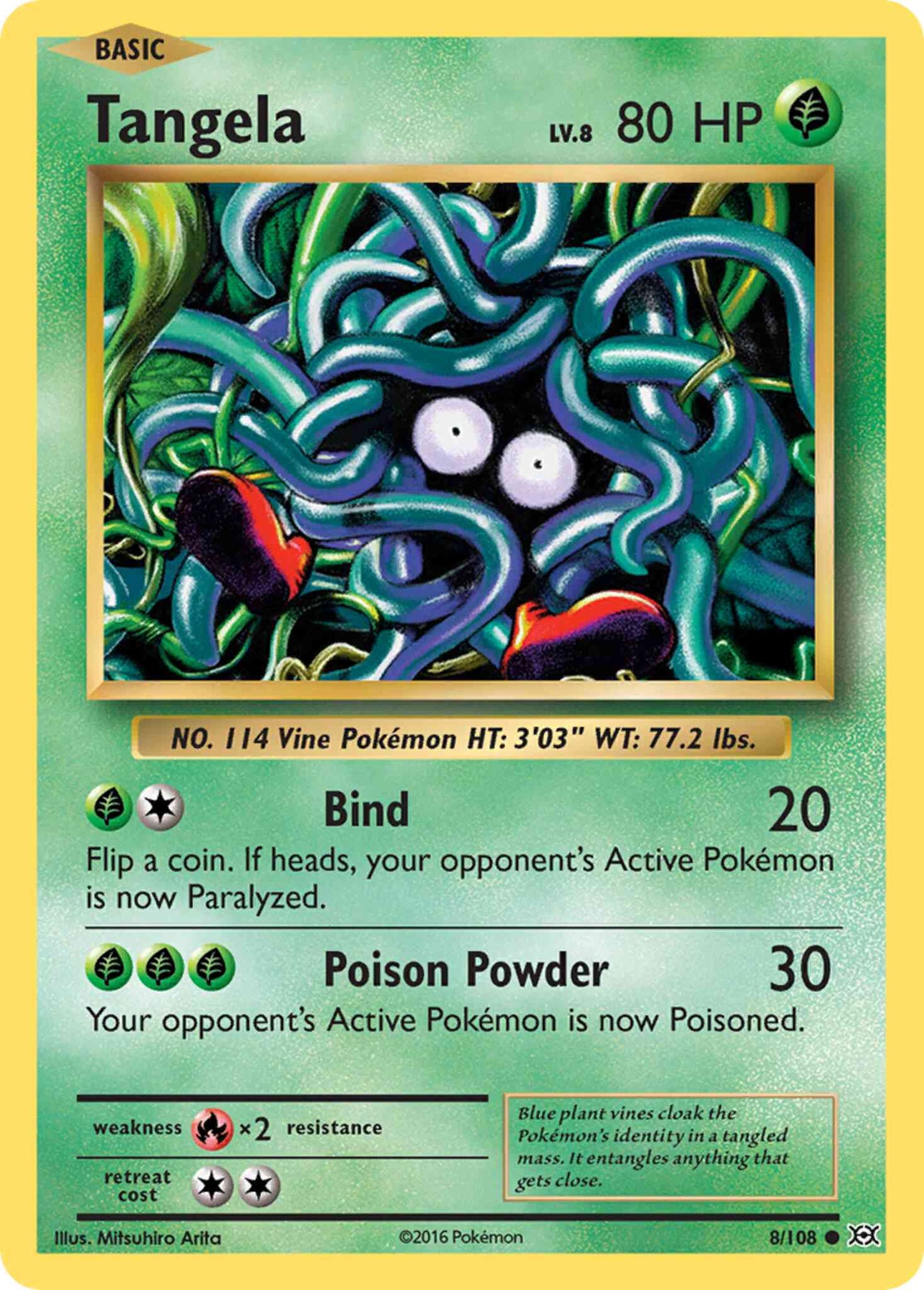 Tangela - 8/108 - Common [xy12-8] [Reverse Holo]