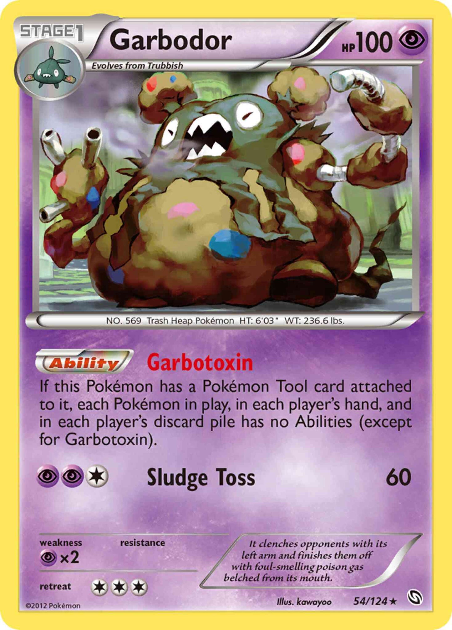 Garbodor - 54/124 - Rare Holo [bw6-54] [Holo]