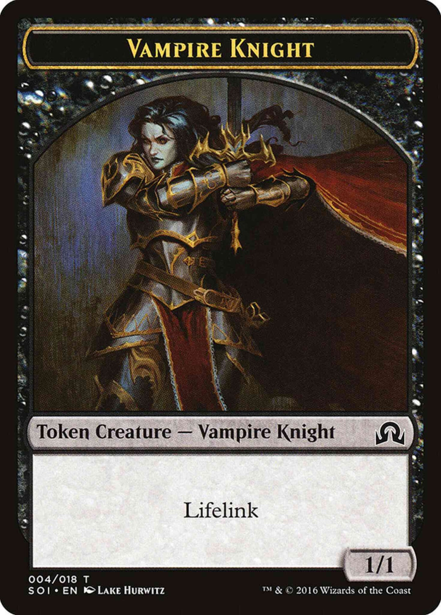Vampire Knight Token [04] [Shadows over Innistrad Tokens] [Non-Foil]