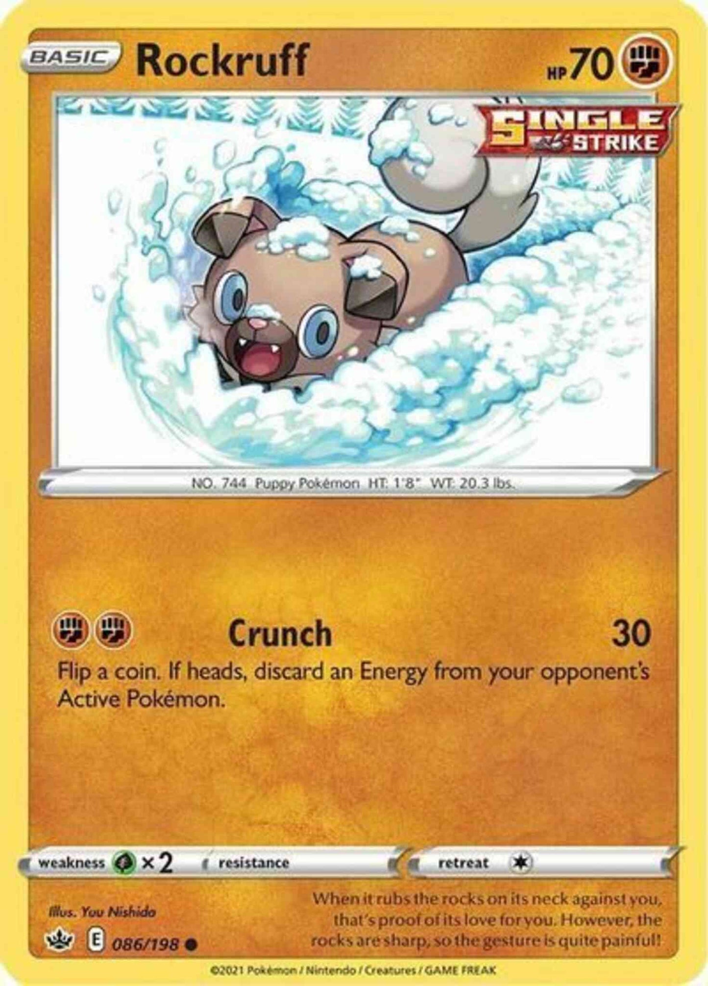 Rockruff - 086/198 - Common [swsh6-086] [Reverse Holo]