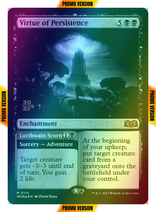 Virtue of Persistence // Locthwain Scorn [115s] [Prerelease] [Wilds of Eldraine: Promos] [Foil]