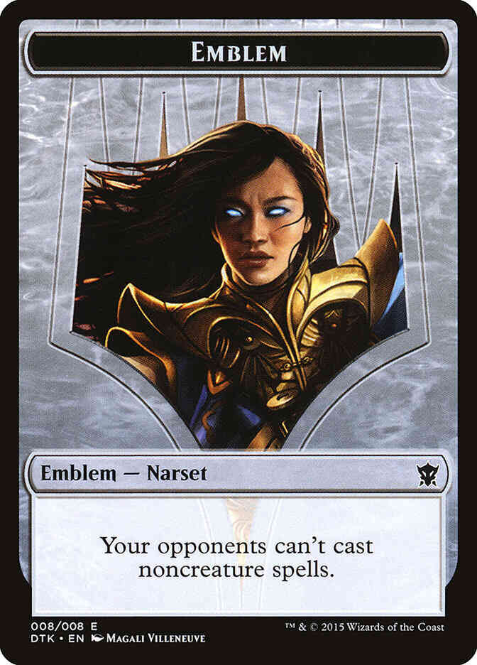Narset Transcendent Emblem [08] [Dragons of Tarkir Tokens] [Non-Foil]
