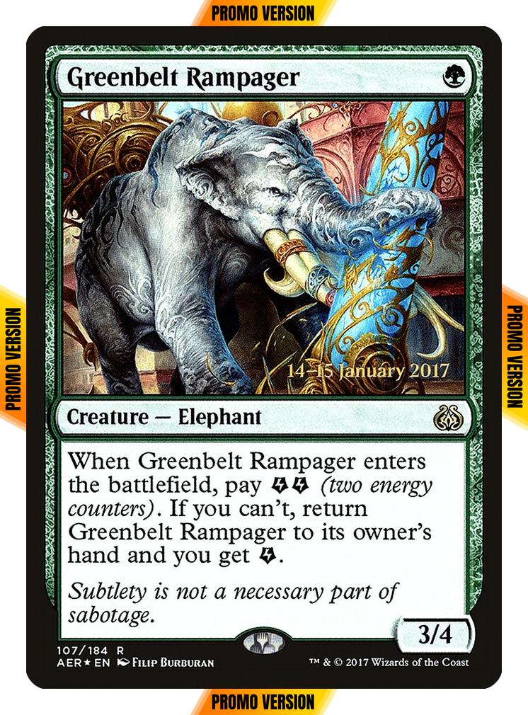 Greenbelt Rampager [107s] [Aether Revolt Promos] [Foil]