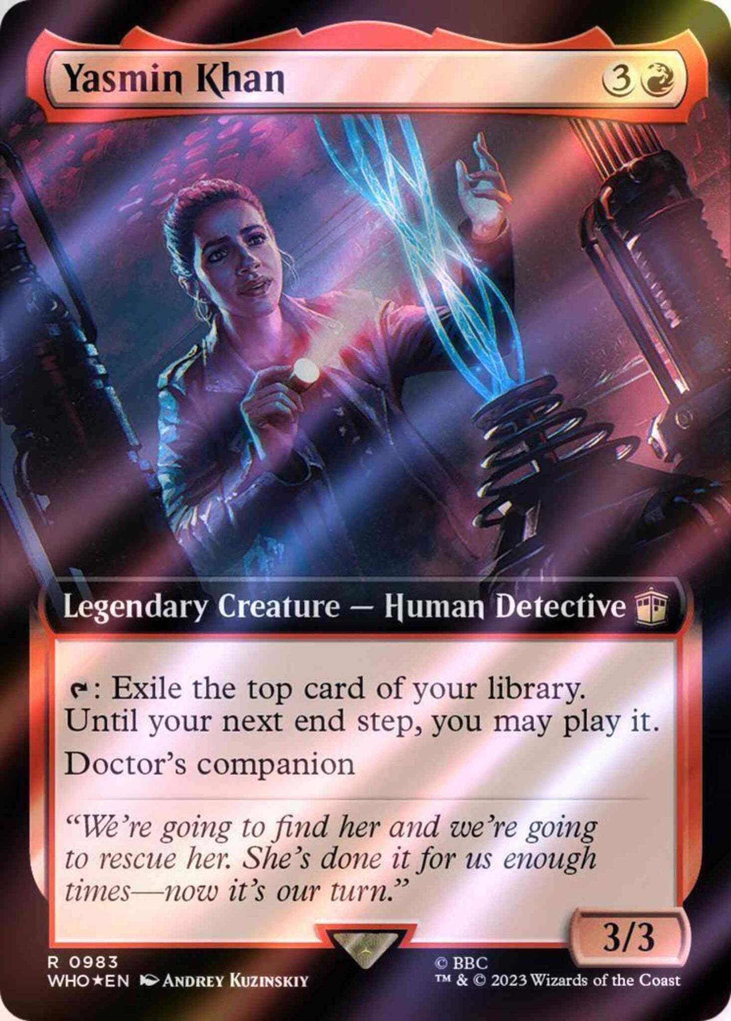 Yasmin Khan [983] [Extended Art] [Universes Beyond: Doctor Who] [Surge Foil]