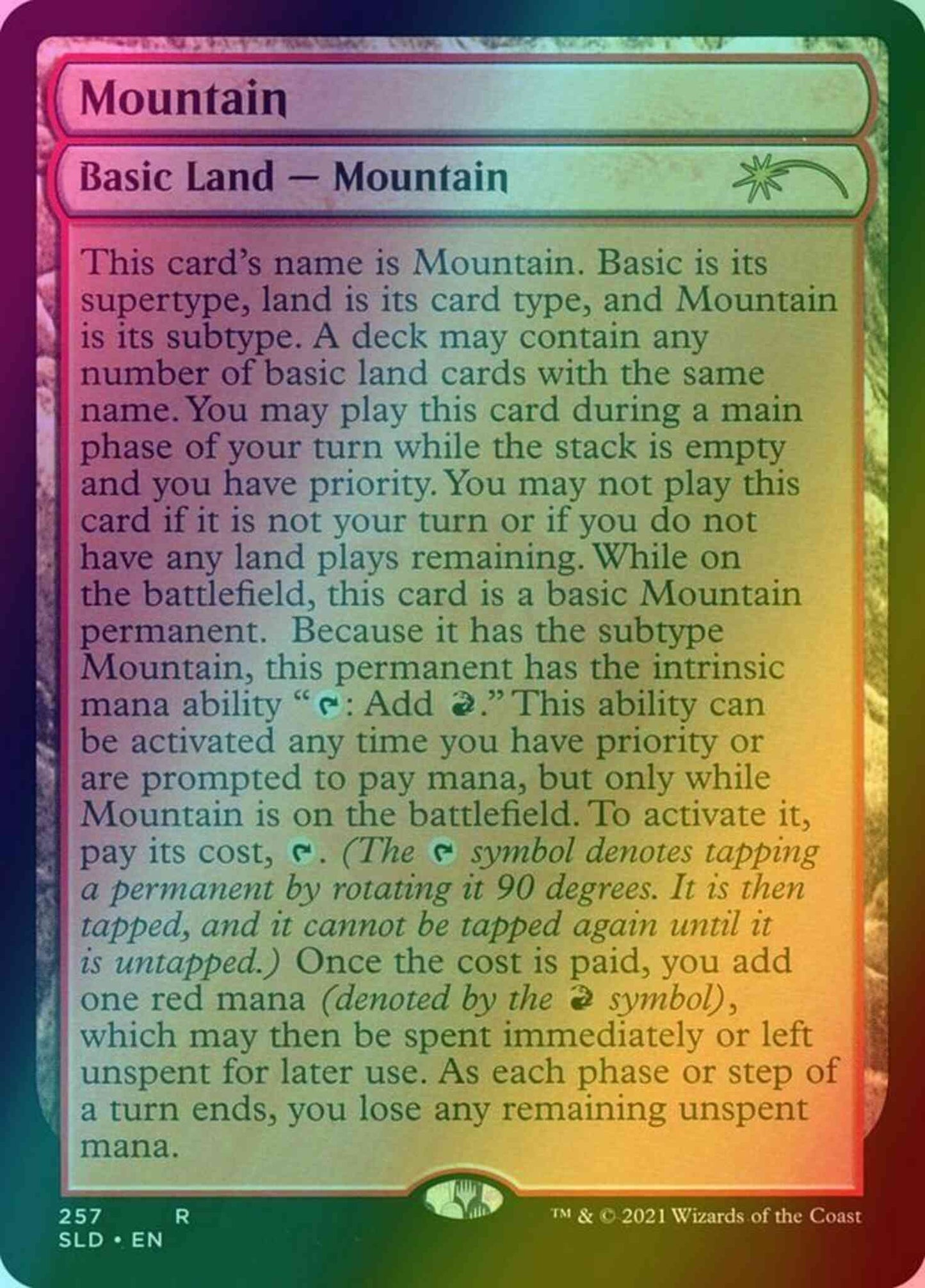 Mountain [0257] [Full Text] [Secret Lair Drop] [Foil]