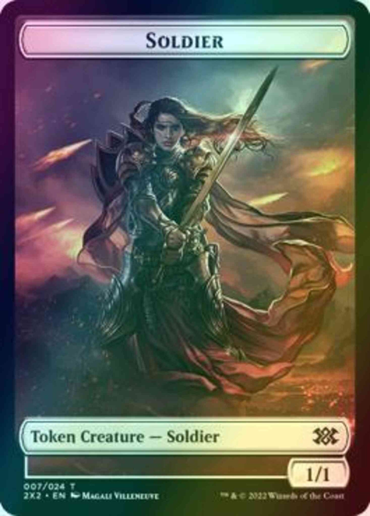 Soldier Token (07) // Worm Token (20) [Double Masters 2022: Tokens] [Foil]