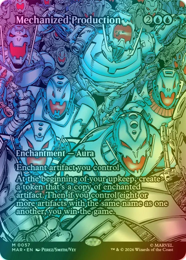 Mechanized Production [57] [Borderless] [Source Material] [Marvel Universe] [Foil]