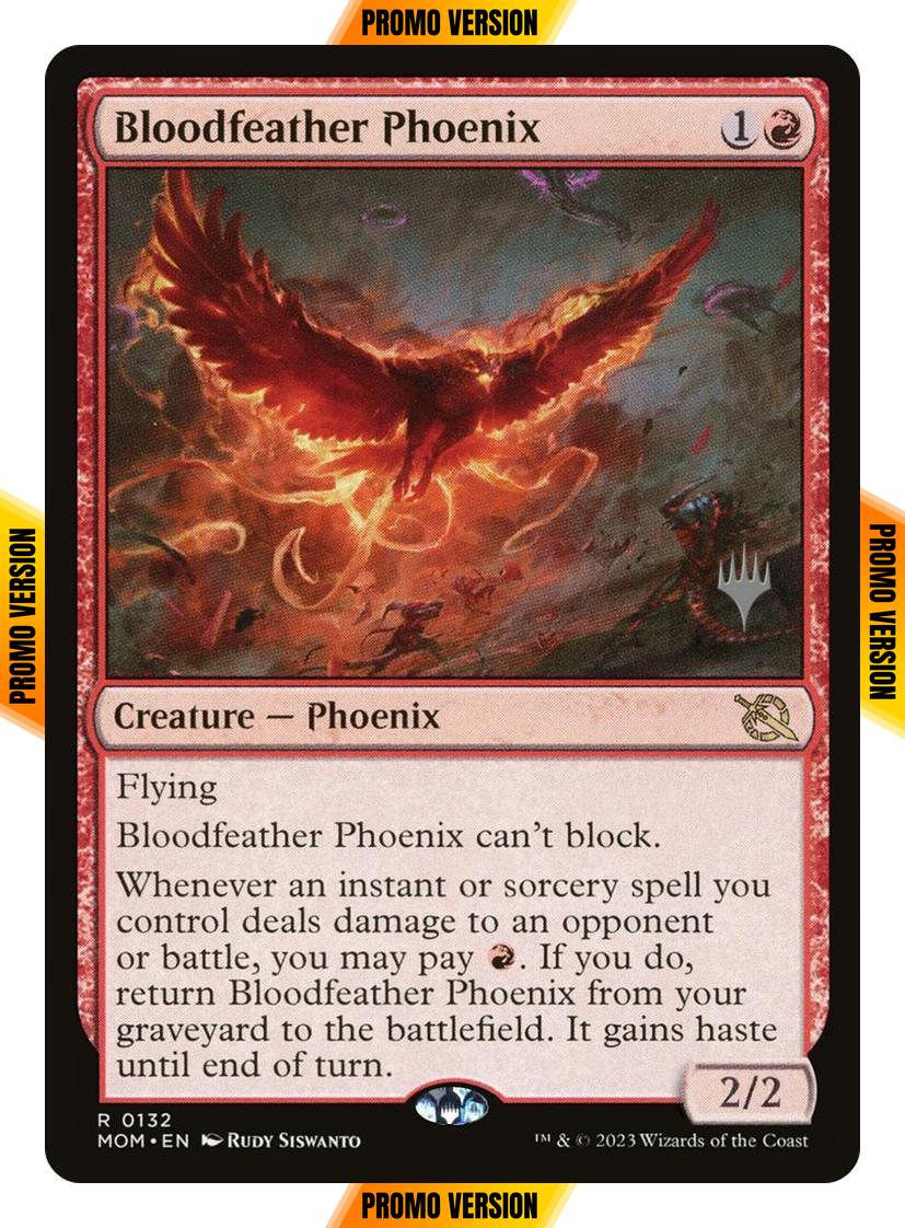 Bloodfeather Phoenix [132p] [Promo Pack] [March of the Machine: Promos] [Non-Foil]