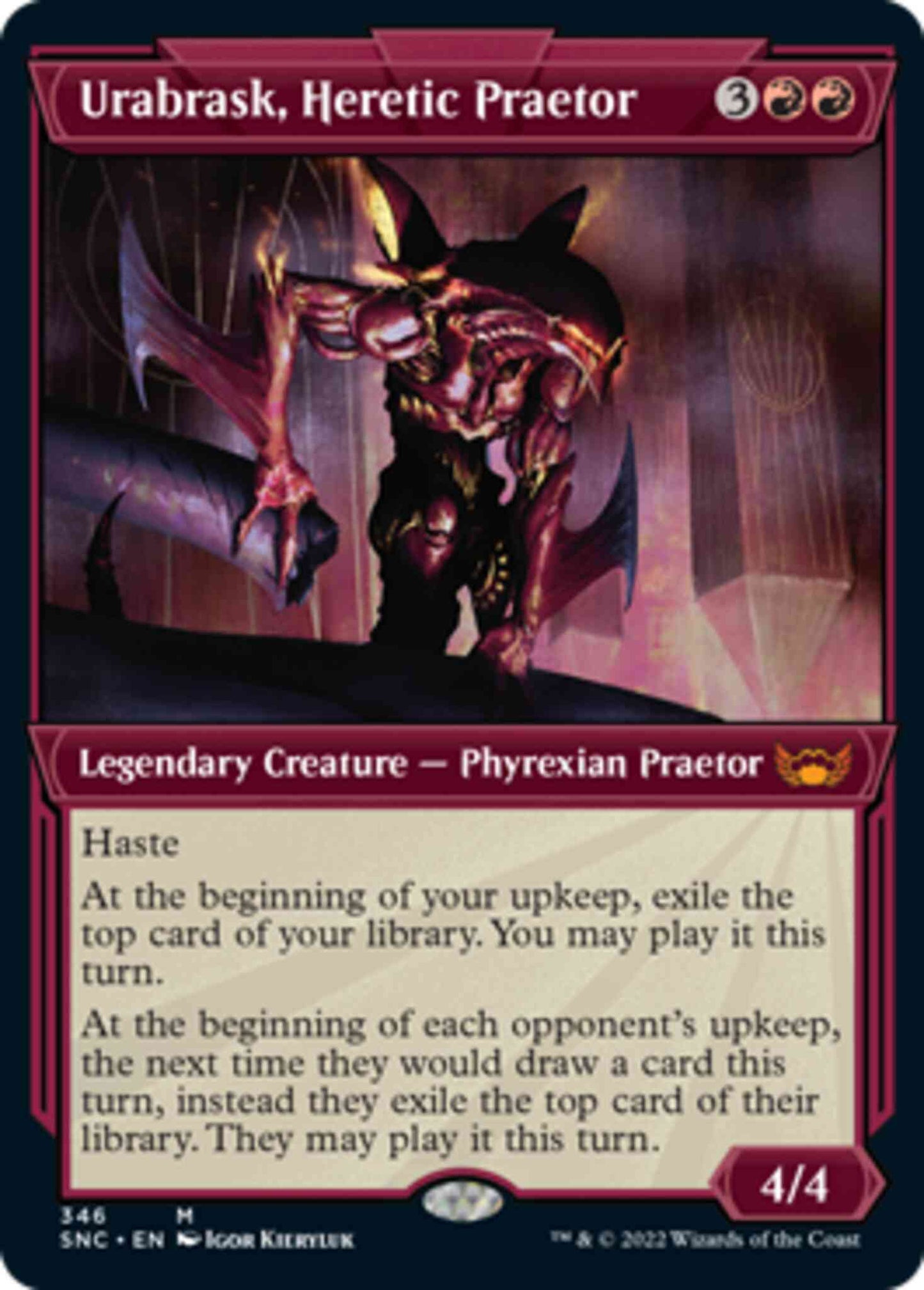 Urabrask, Heretic Praetor [346] [Art Deco Showcase] [Streets of New Capenna] [Non-Foil]