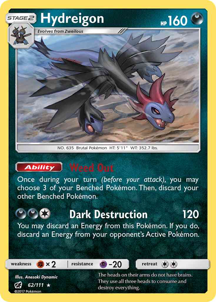 Hydreigon - 62/111 - Rare [sm4-62] [Non-Holo]