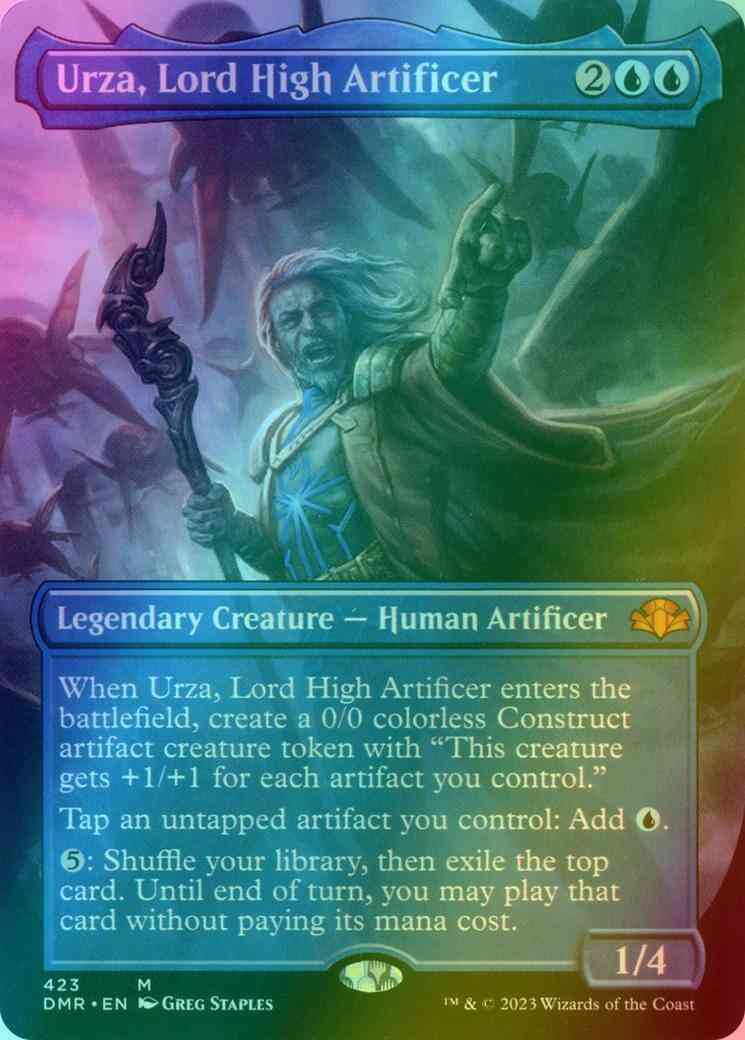Urza, Lord High Artificer [423] [Borderless] [Dominaria Remastered] [Foil]