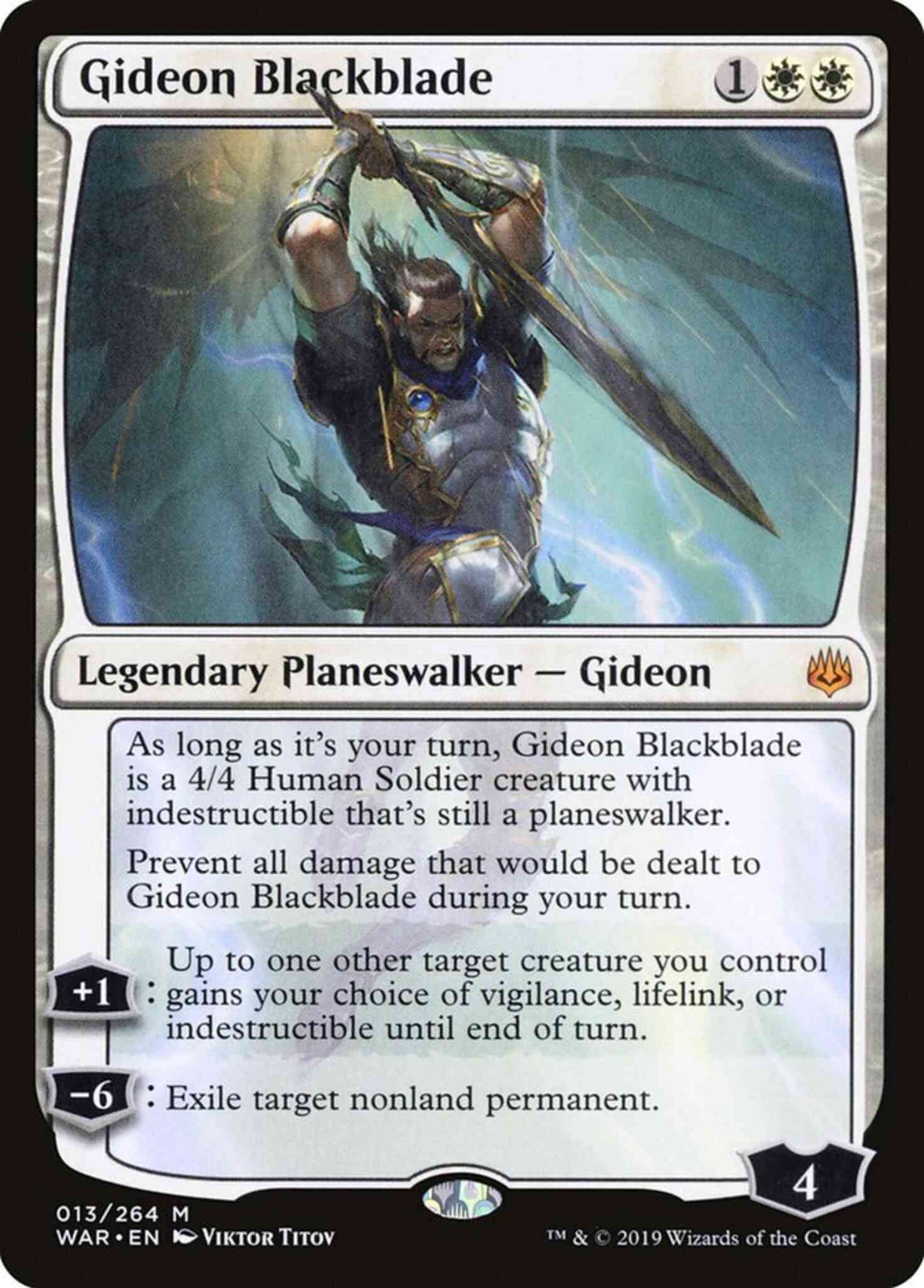 Gideon Blackblade [13] [War of the Spark] [Non-Foil]