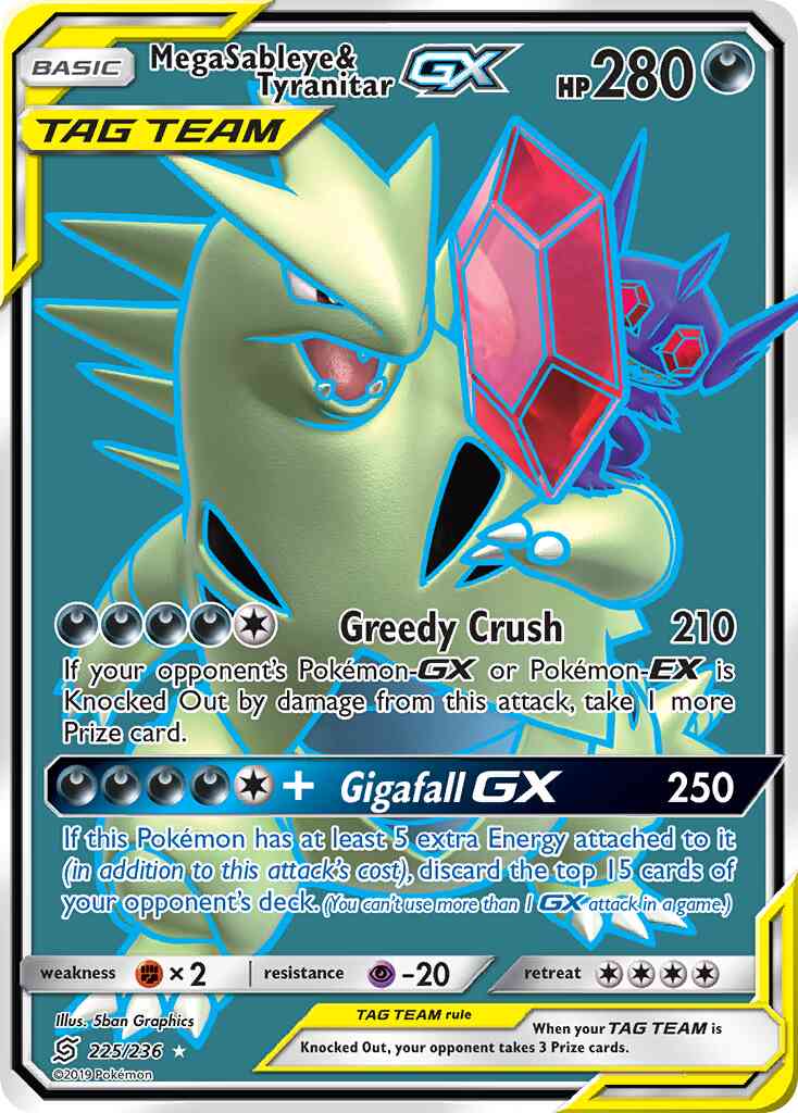 Mega Sableye & Tyranitar-GX - 225/236 - Rare Ultra [sm11-225] [Ultra]