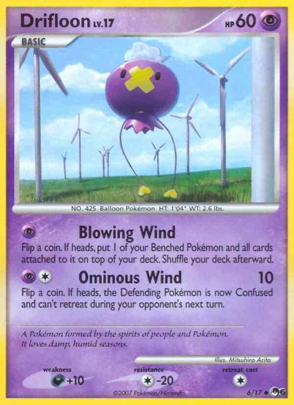 Drifloon - 6/17 - Uncommon [pop6-6] [Non-Holo]