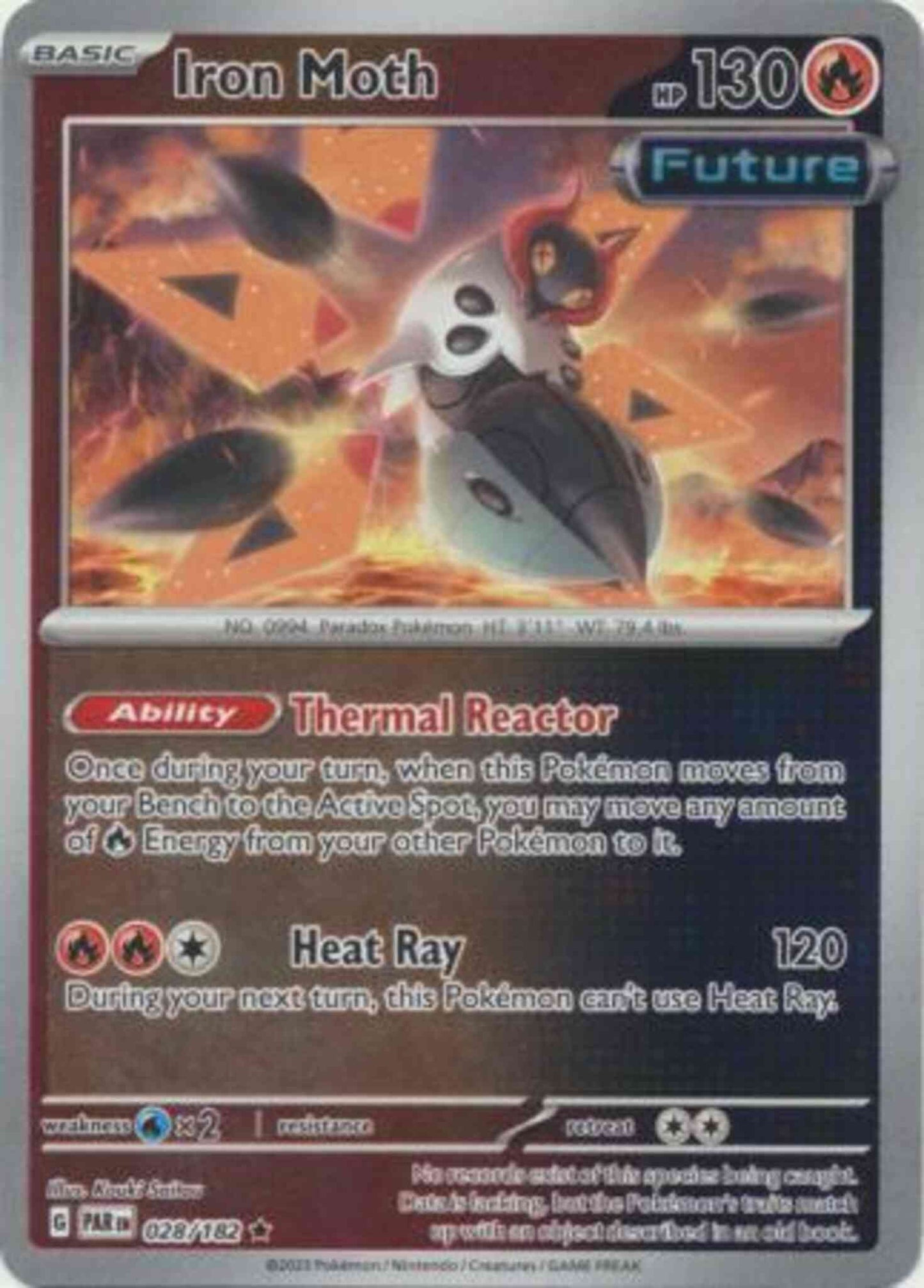 Iron Moth - 028/182 - Rare [sv04-028] [Reverse Holo]
