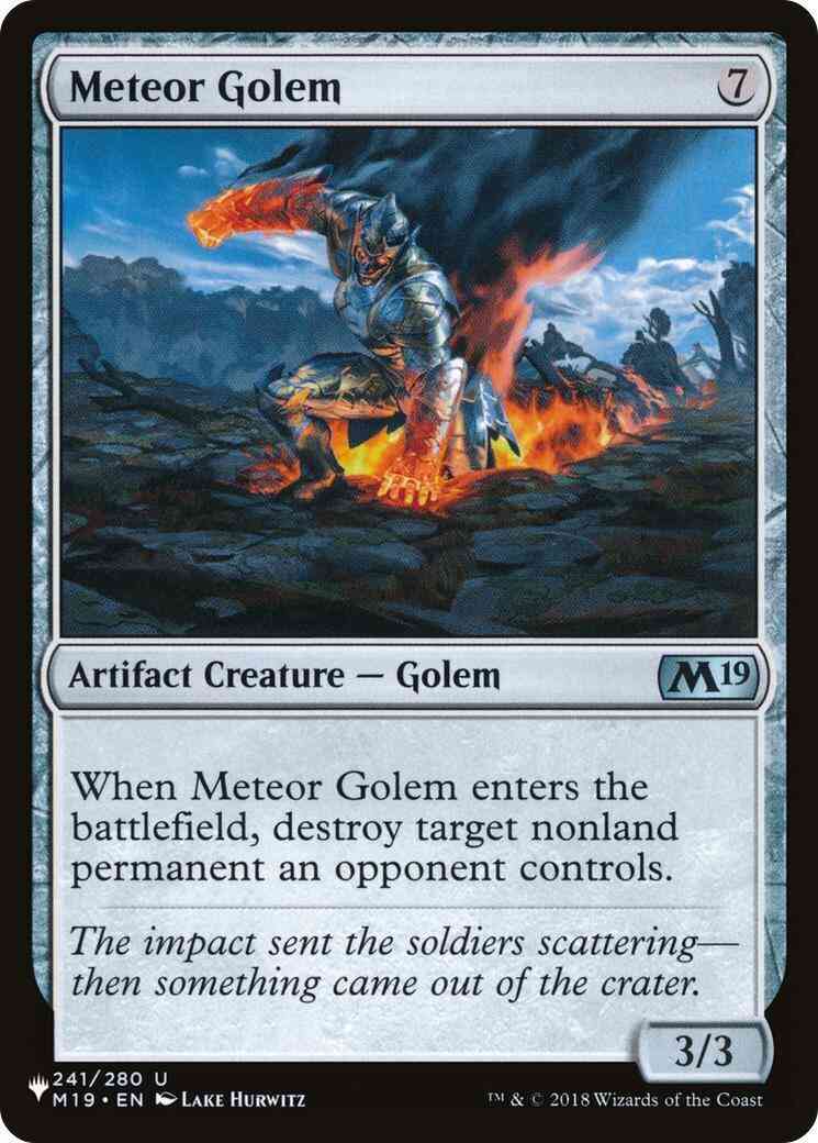 Meteor Golem [M19-241] [The List] [Non-Foil]