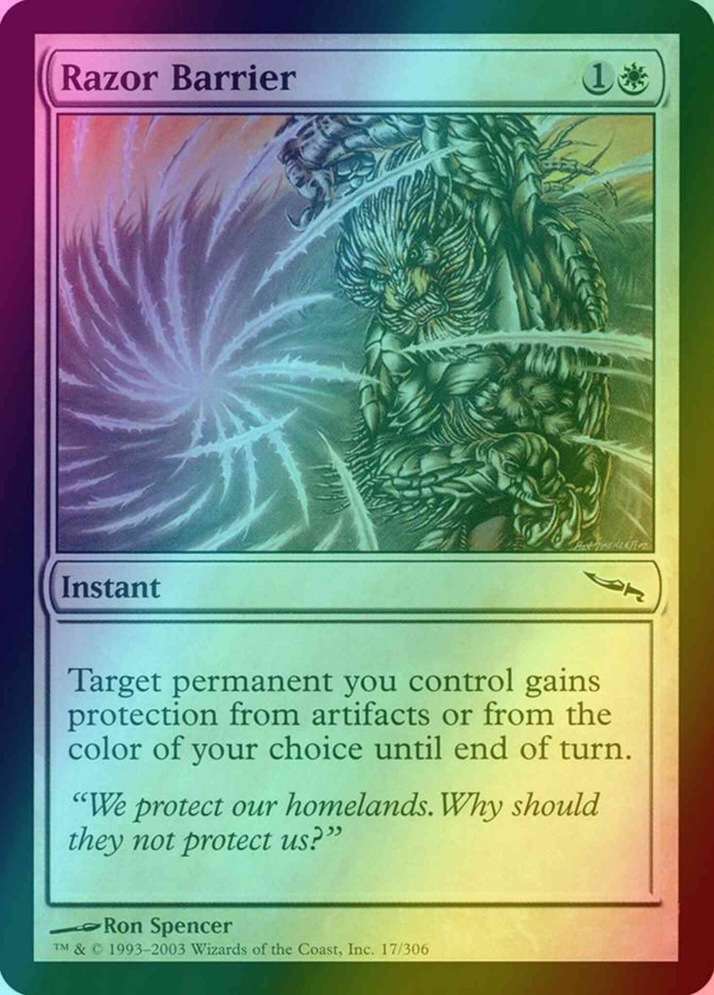 Razor Barrier [17] [Mirrodin] [Foil]
