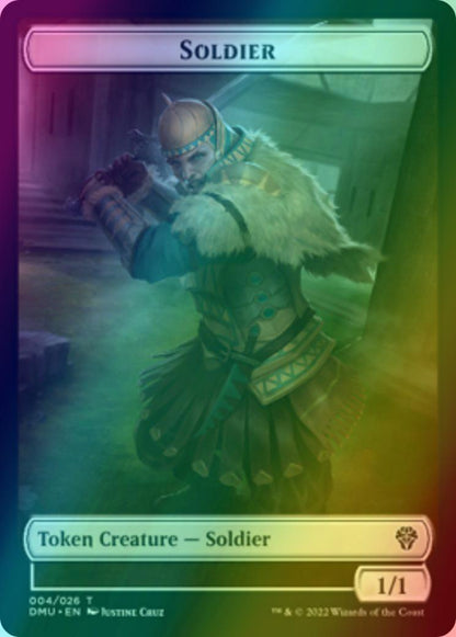 Knight Token (03) // Soldier Token (04) [DMC/DMU Set Symbol] [Dominaria United: Tokens] [Foil]