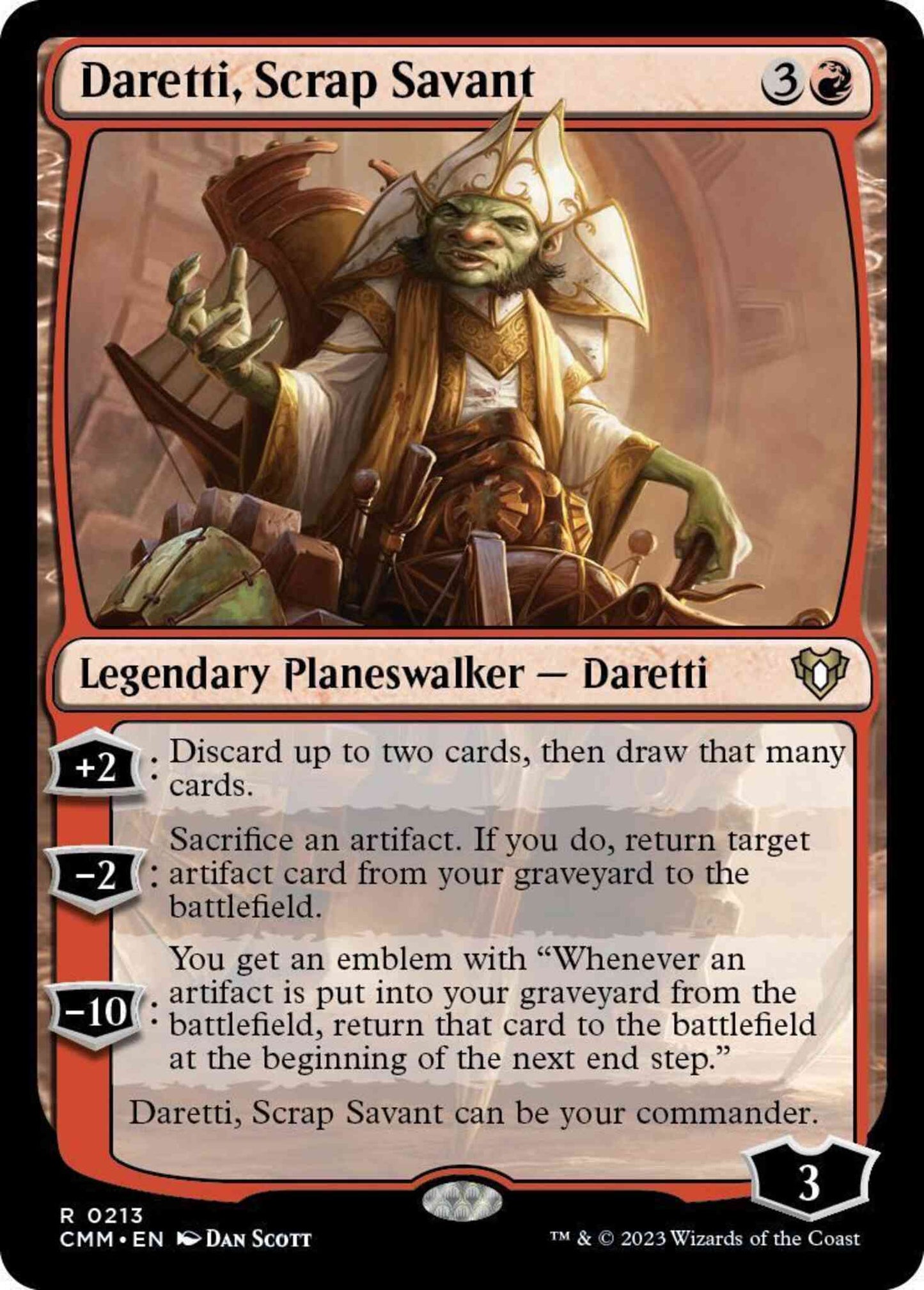 Daretti, Scrap Savant [213] [Commander Masters] [Non-Foil]