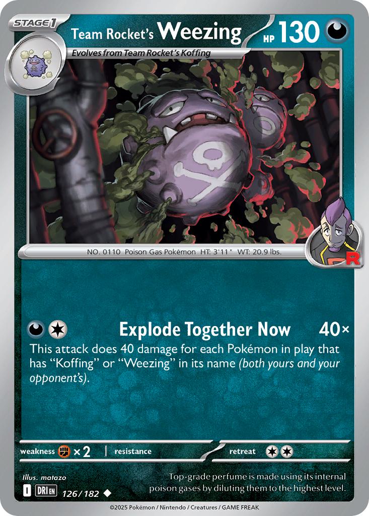 Team Rocket's Weezing - 126/182 - Uncommon [sv10-126] [Non-Holo]
