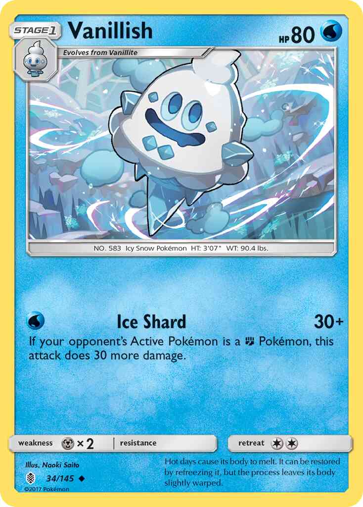Vanillish - 34/145 - Uncommon [sm2-34] [Reverse Holo]