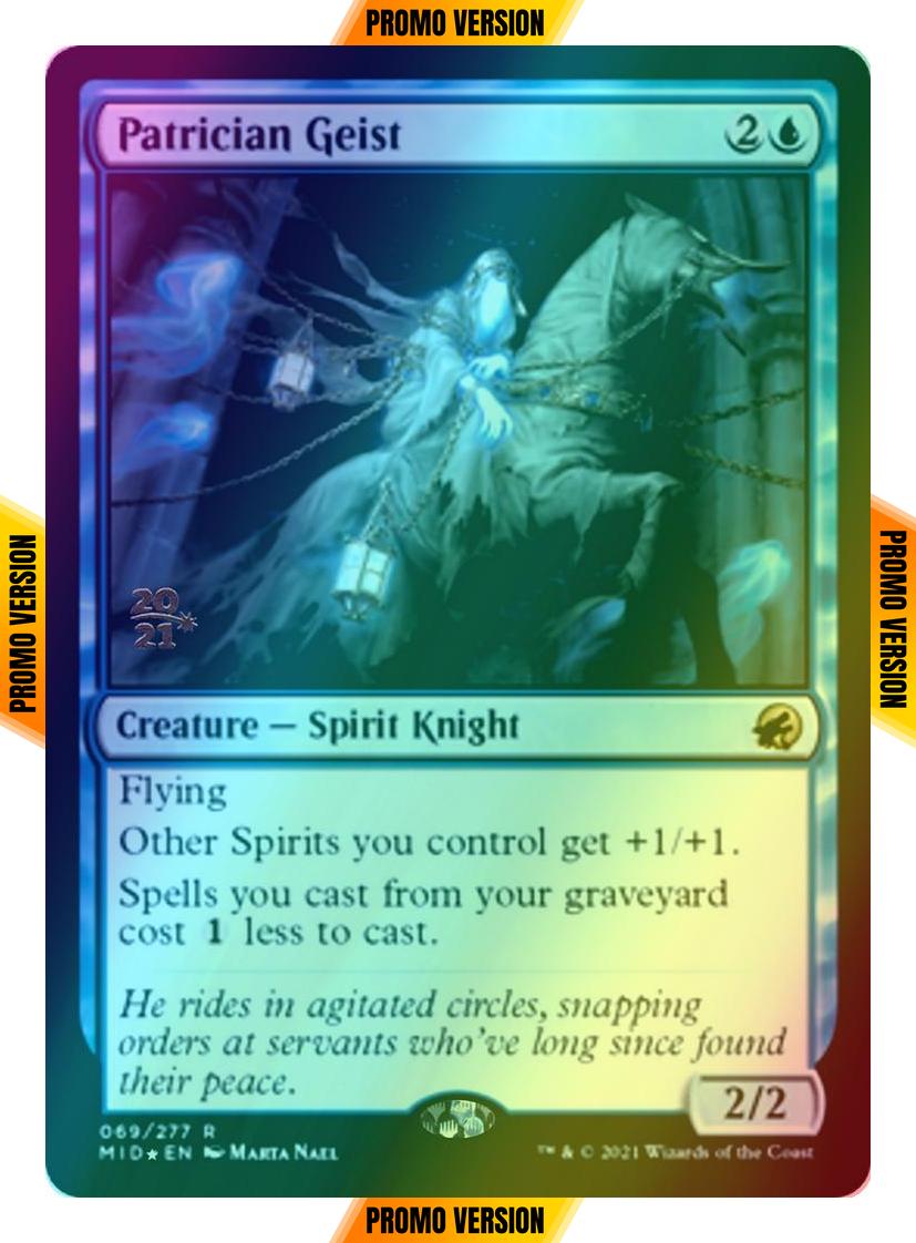 Patrician Geist [Prerelease] [69s] [Innistrad: Midnight Hunt Promos] [Foil]
