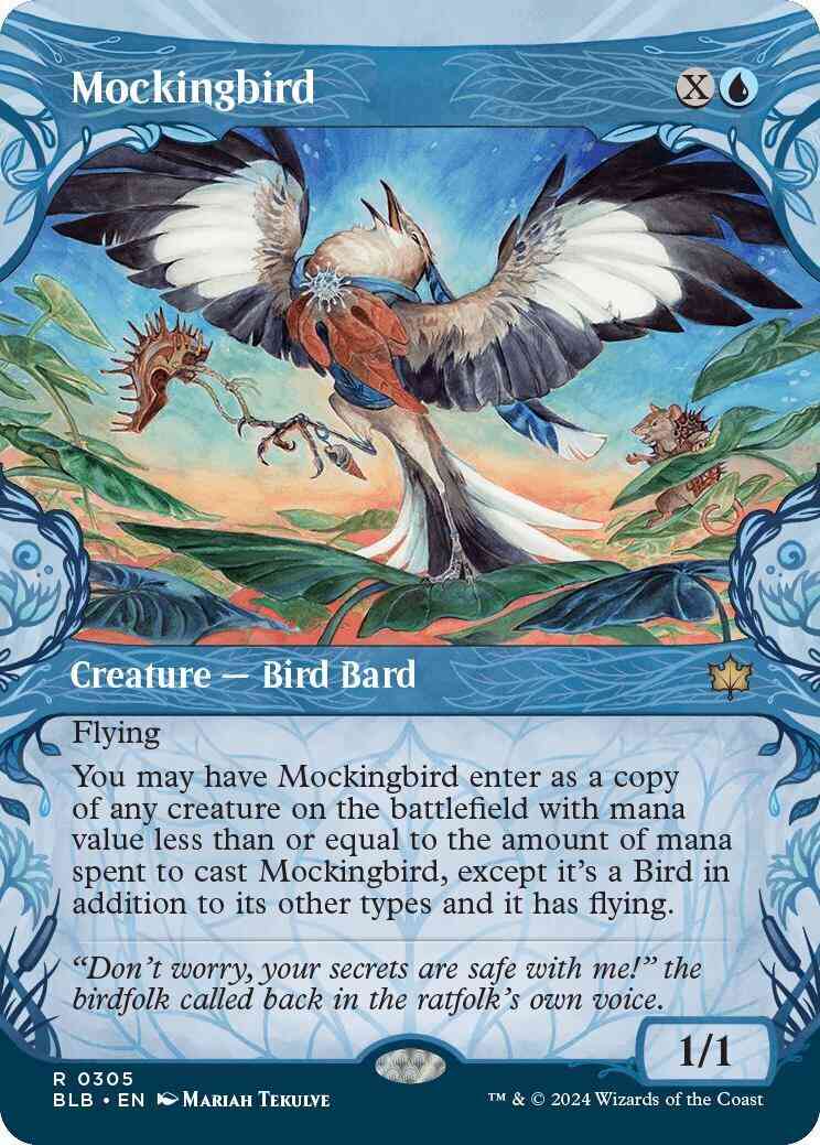 Mockingbird [305] [Woodland Showcase] [Bloomburrow] [Non-Foil]