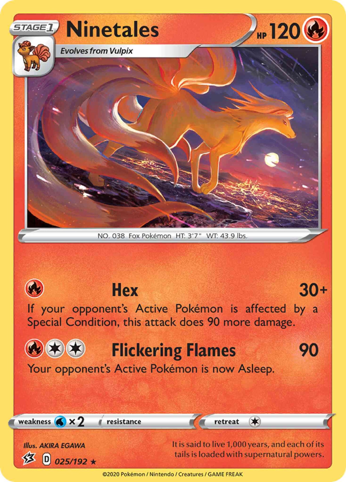 Ninetales - 025/192 - Rare [swsh2-025] [Non-Holo]